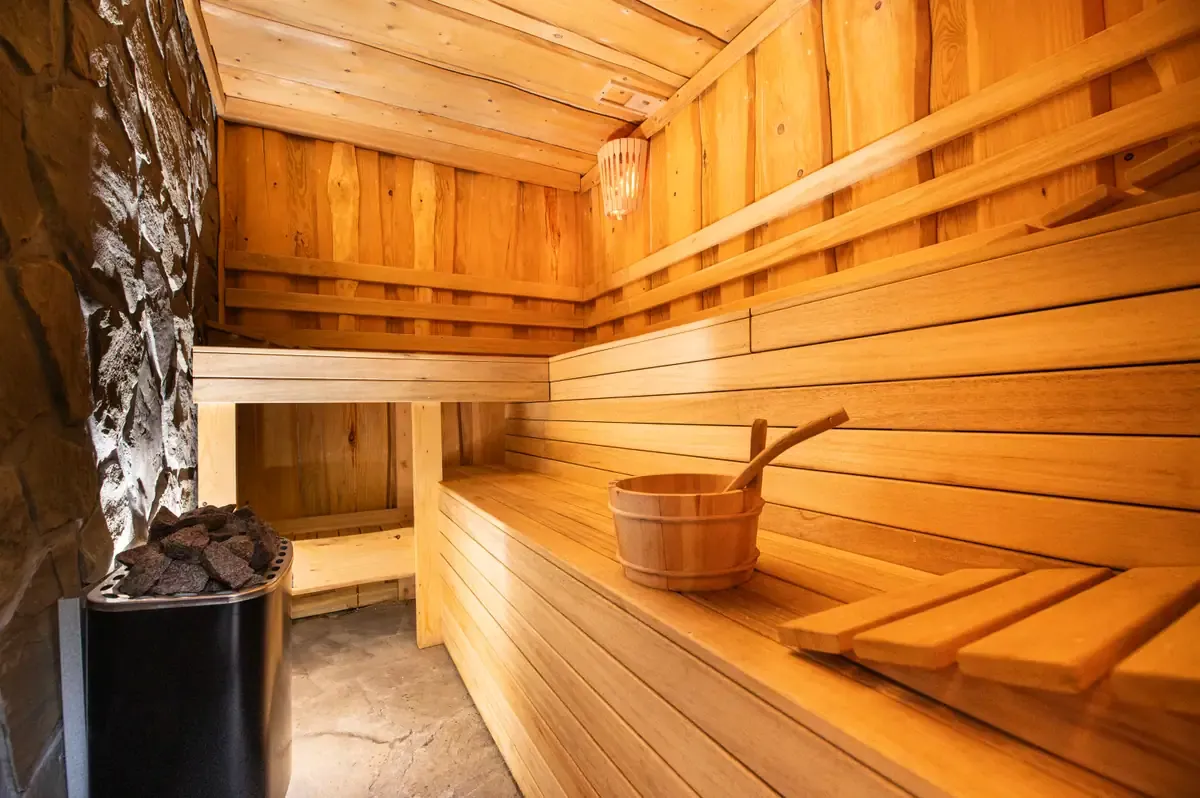 Sauna fińska w drewnianym domku w Szczyrku, prywatne SPA